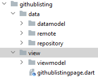 Flutter project's folder structure