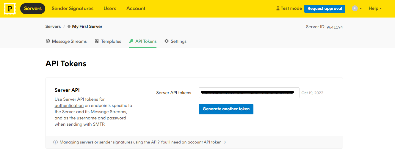 generate-api-token-in-postmark