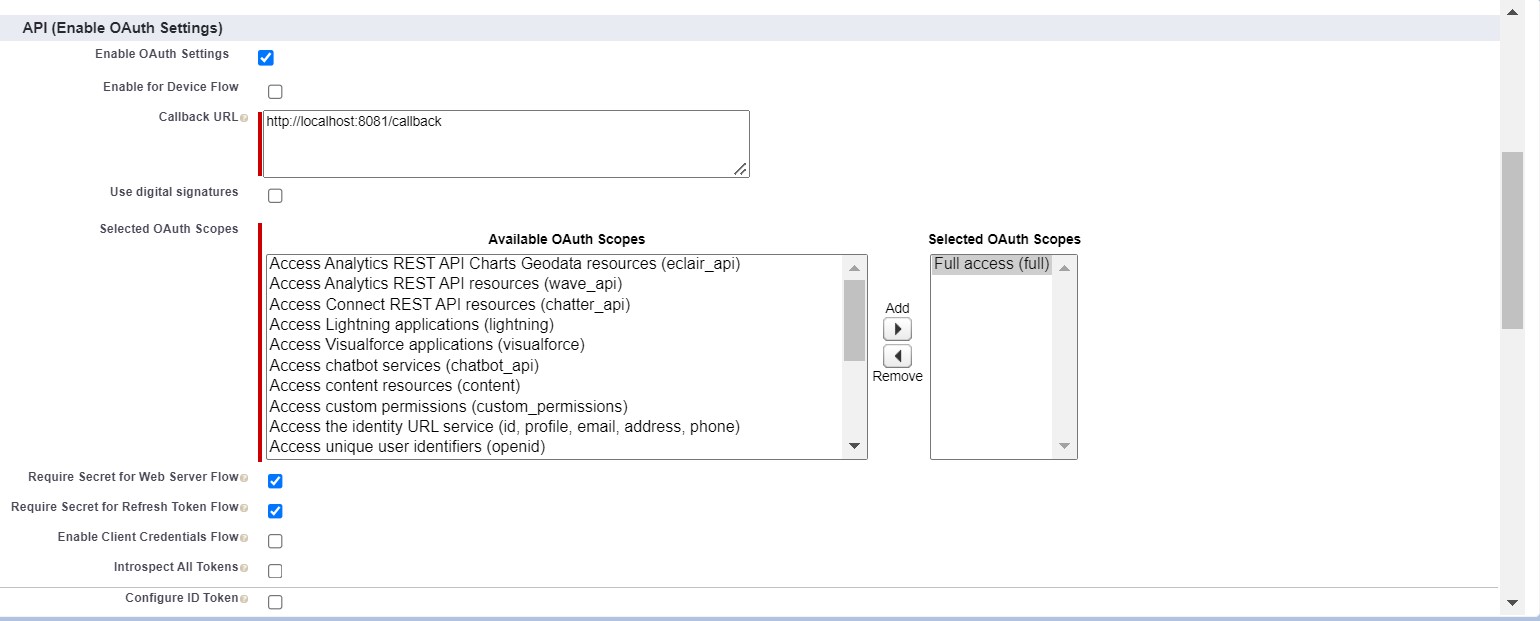 Provide the required configuration details as shown