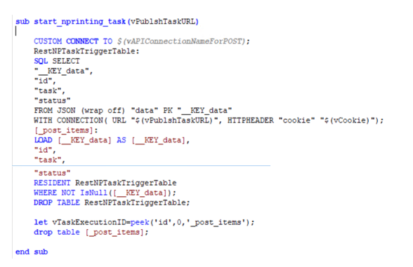 Subroutine to publish task to generate recipients on NP server