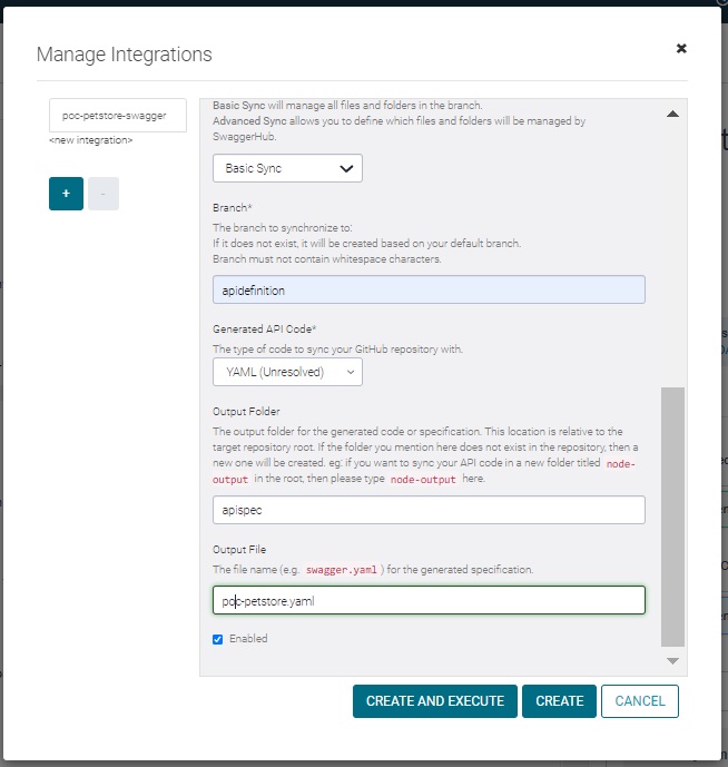 Select the synchronization type