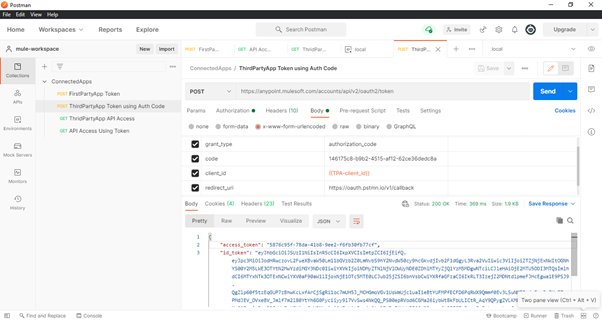 ThirdPartyApp Access Token Generation using Auth Code